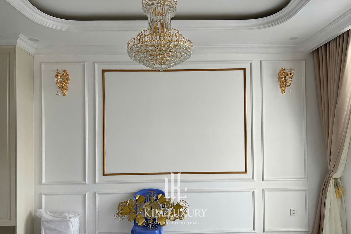 Thi công Phào chỉ PU sơn theo màu tường - Nhà phố Quận 9