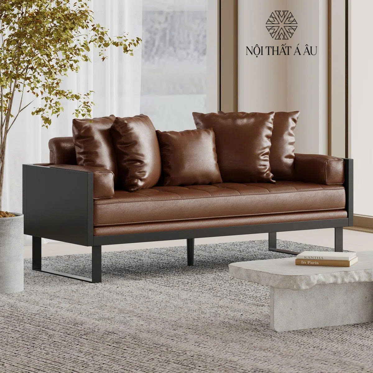 Sofa Băng Đẹp Bọc Da S309